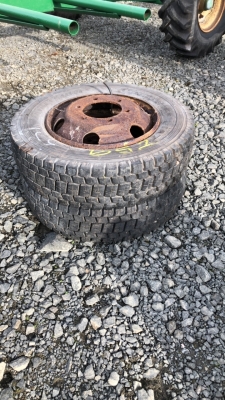 2 x 17.5 truck/lowloader rims & tyres