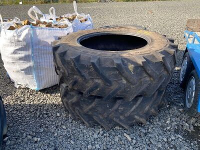 2x420-85 R34 trelleborg, 2x340-85 R24 vedestein complete set