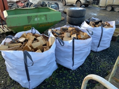 3 Tote bags of firewood