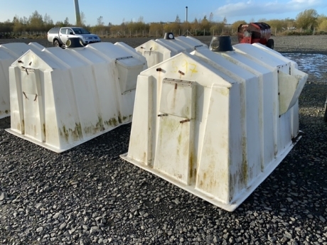 2 American single calf hutches