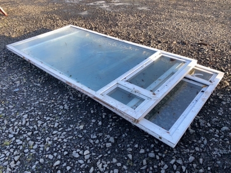 12 x 5 approx plastic double glazed windows x 2