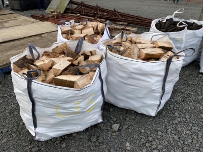 3 tote bags of firewood