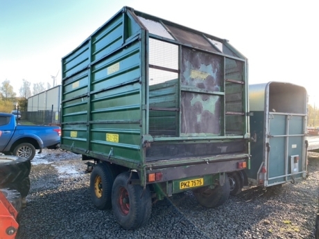 8 1/2tn Fraser trailer with grain+silage sides 13ftx7ft6' tandem axle