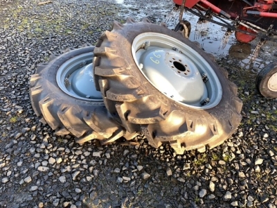 2 T20 Ferguson wheels, tyres new, 11.2 x 28