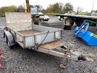 10x5.6 Ifor Williams plant trailer fitted with brakes and lights