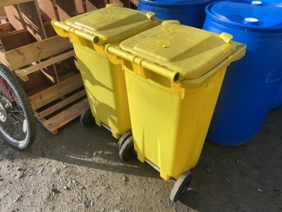 2 yellow bins