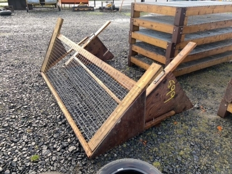 2 wooden hay racks