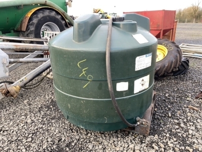 Oil tank 1360L with hose pipe + nozzle