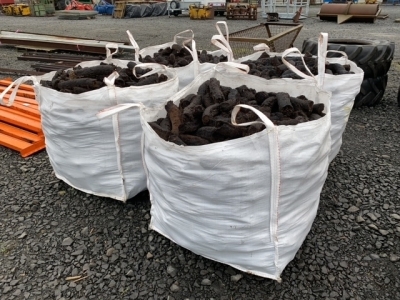 4 tote bags of peat