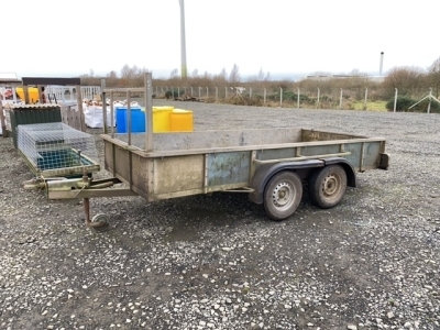 12 x 5 tandem axle builder trailer with spare wheel