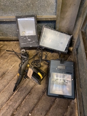 Selection of outside lights plus titan grinder