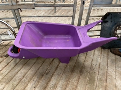 Purple wheel barrow