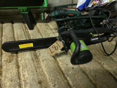 job lot of electric chain saw & sander