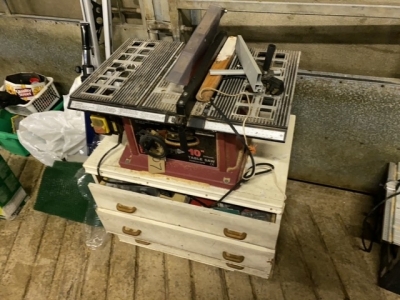 Old Unit with Table Saw & contents