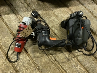 3 Power Tools - Sander, Drill & Grinder