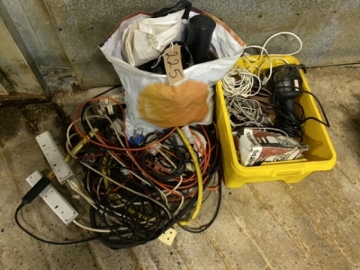 Job Lot of Electric wire sockets, hand lamp