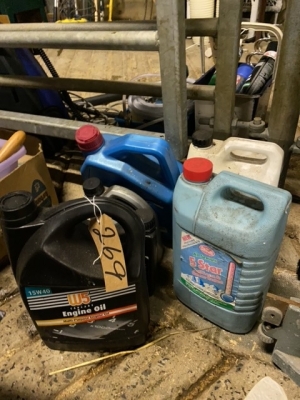 Anti freese engine oil etc x 6 drums