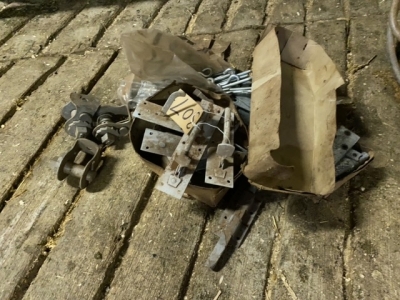 Job lot of T hinges, I bolts etc