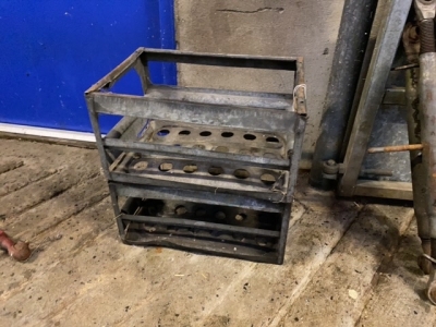 2 metal milk crates