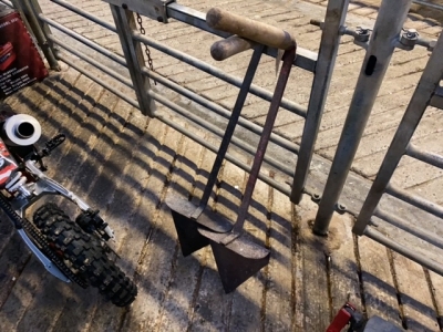 2 old silage knives
