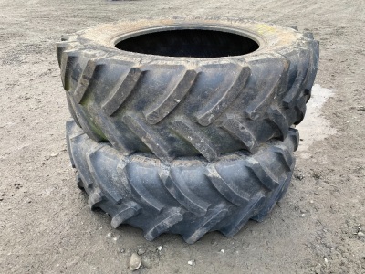 2 x Continental rear tractor tyres 520-70 x 38