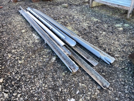 Various lengths of plastic spouting