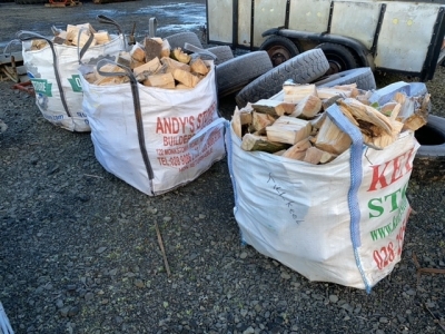 3 x tote bags of firewood