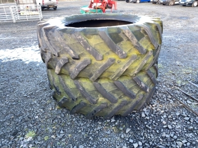 2 x rear tractor tyres, 540-65-38
