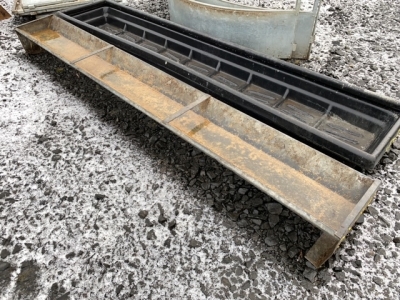 Galvinised sheep feed trough