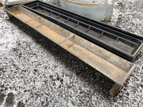 Galvinised sheep feed trough