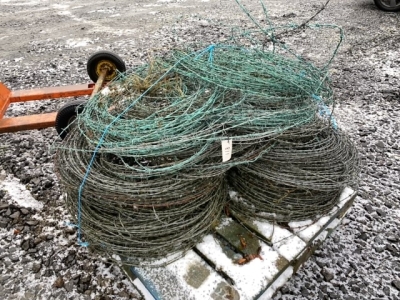 Pallet of barb wire