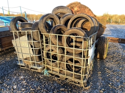 2 x cubes of car tyres