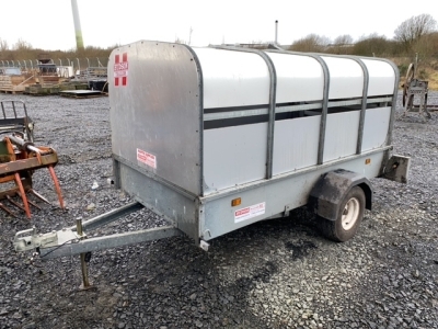 8x4 Hudson sheep or calf trailer single axle broad wheels