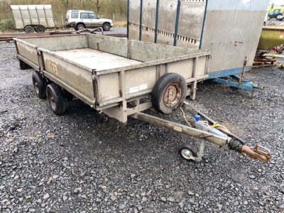 Ifor Williams 14x6.4 flat bed trailer lights working and spare wheel