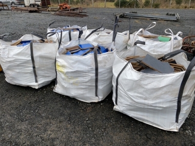 6 tote bags of firewood