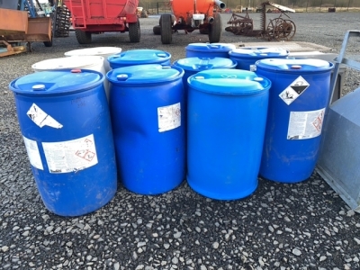 5 x blue barrels