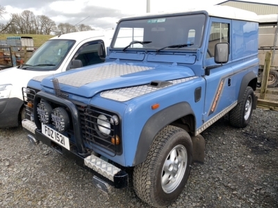 Land Rover, Blue, 90 4C DT, FDZ 1521 (1988), new chasis, no faults, keys & tax book in office