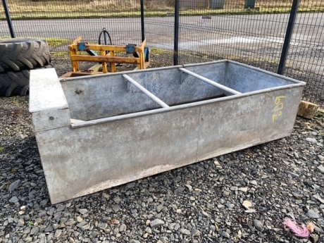 Large galvanised water tank