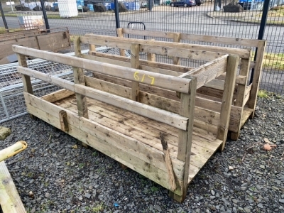 2 x double sided walk trough sheep troughs