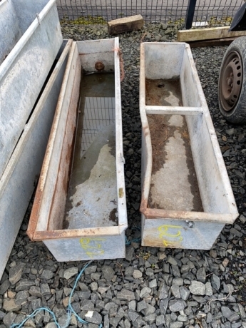 2 x galvanised water or feed troughs approx 5ft