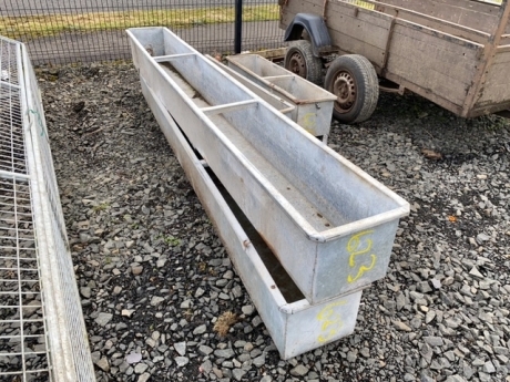 2 x galvanised water or feed troughs approx 10ft