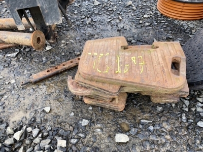 6 old Ford tractor weights 9 hole drawbar