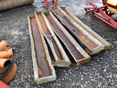 6 x sheep feed troughs 8ft long