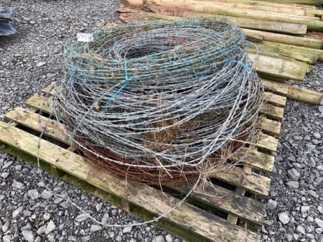 Pallet of barbed wire