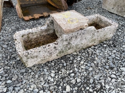 2 x concrete water troughs