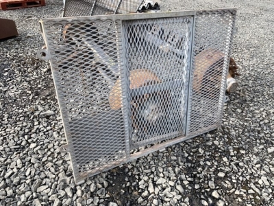 Galvanised back door shedding gate incorporated