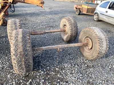 2 x axles and wheels of trailer