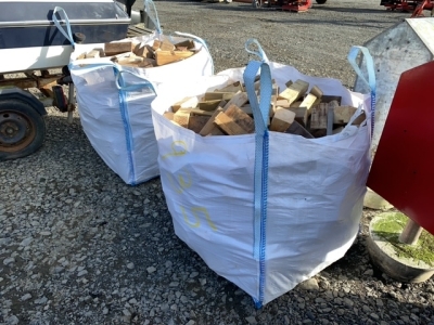 2 tote bags of firewood