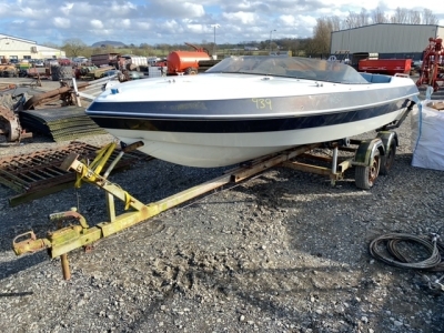 Speed boat with trailer