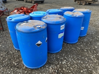 8 x 200L blue barrels